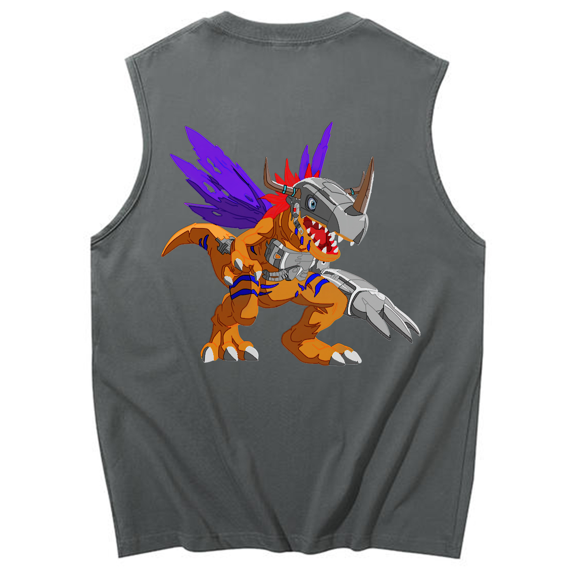 （画像用） Digimon デジタルモンスター/デジモン コットン100％タンクトップ（背面プリント）